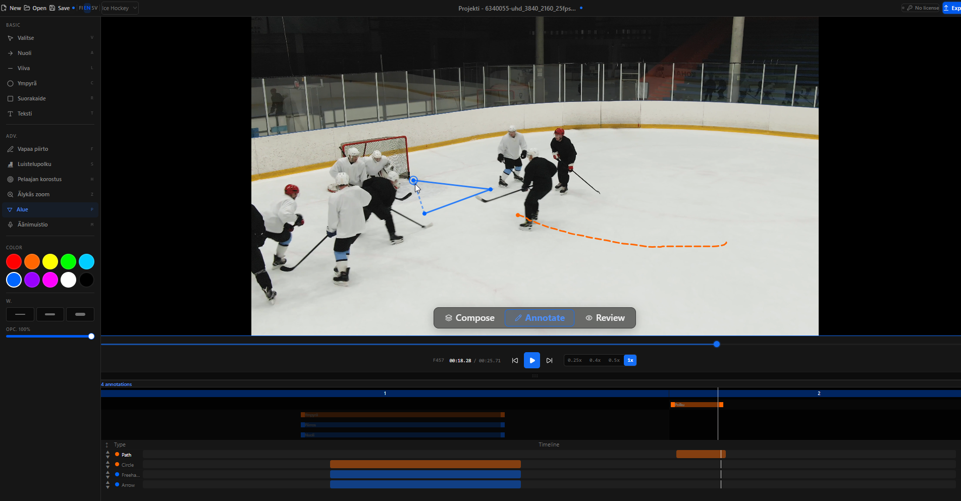 Annotation tools in action